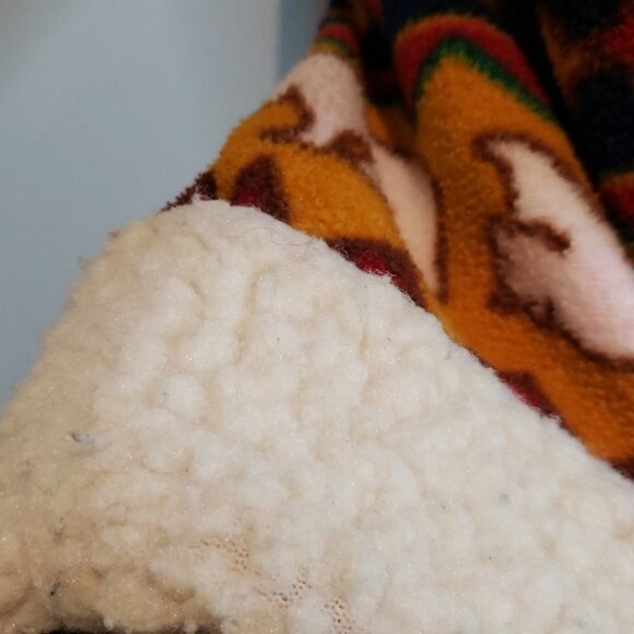 STANFORD Coat Lightweight fleece with Sherpa hoodie 2 front  pockets Size ta - Picture 6 of 11